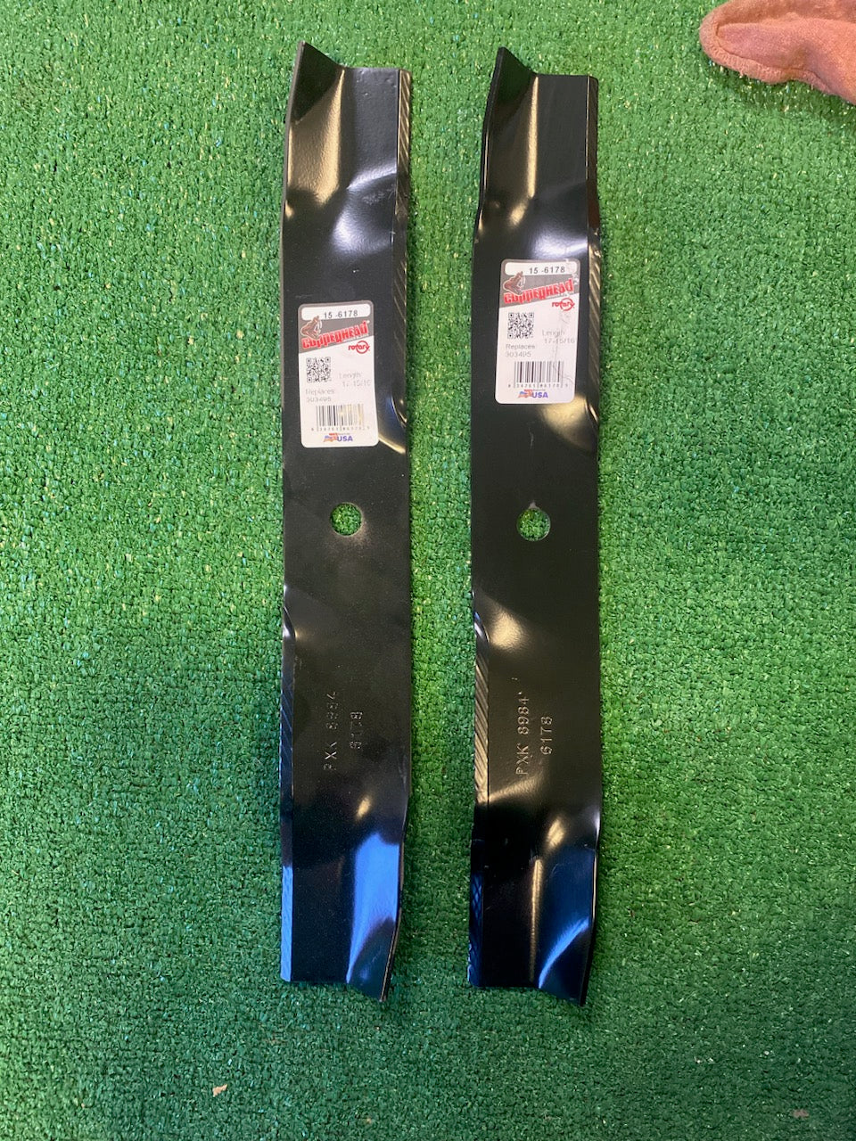 3 USA MADE XHT BLADES MULCHING EXMARK 1-633484 1-633485 1-303527 1