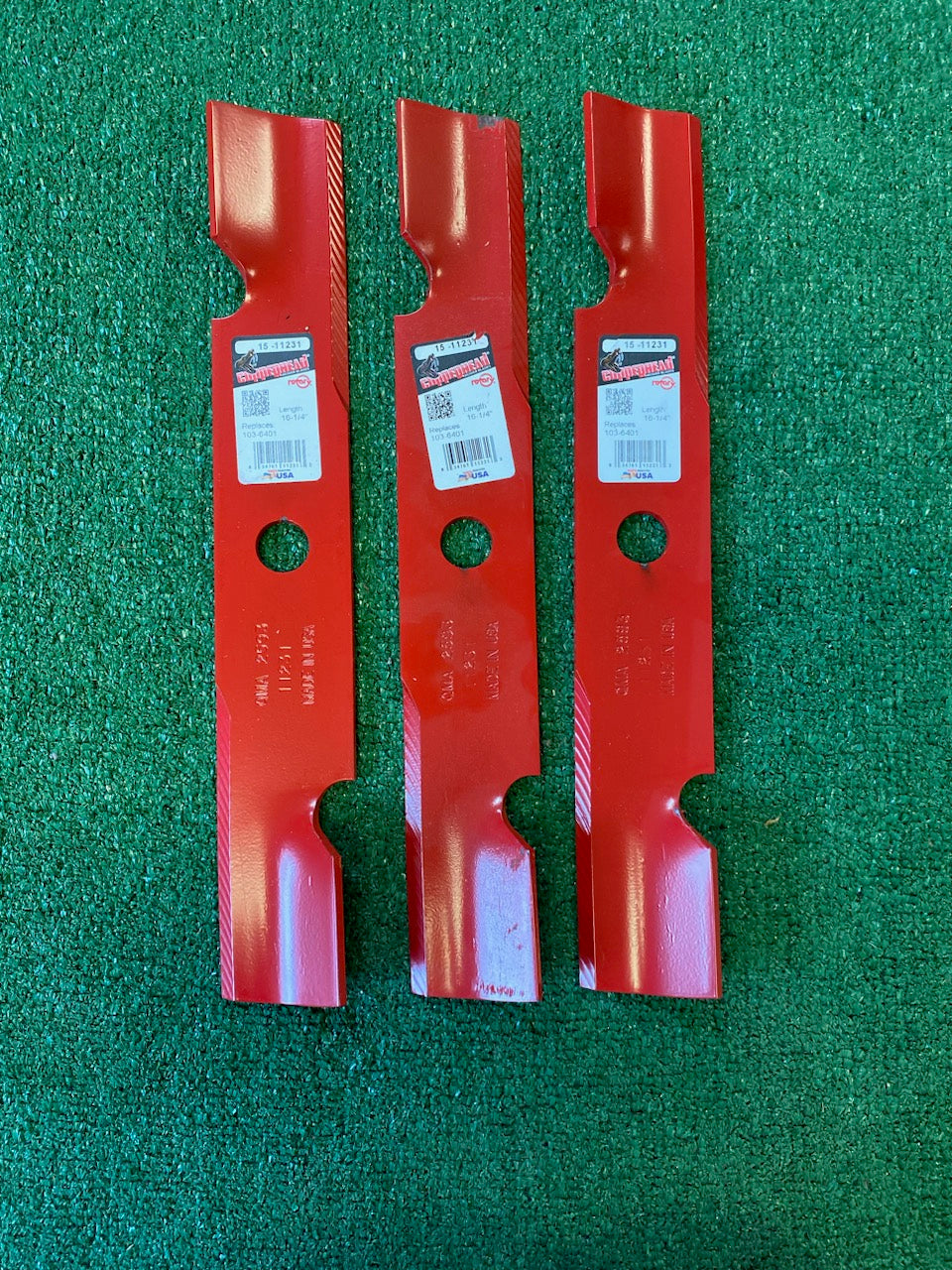 3 USA MADE 48" EXMARK 103-6401 103-6401-S high lift commercial copperhead blades