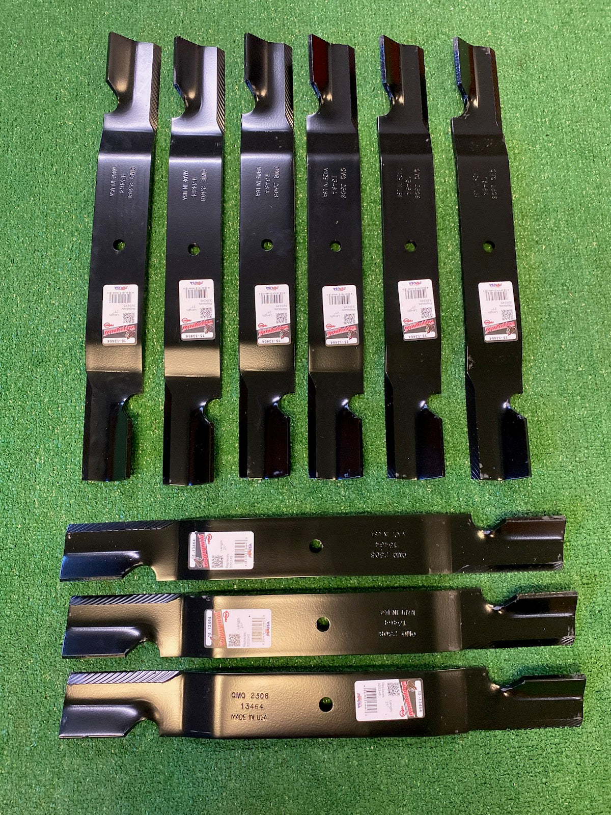 9 USA BLADES WOODS 70134 SNAPPER 707922 GRASSHOPPER 320242 61" CUTS