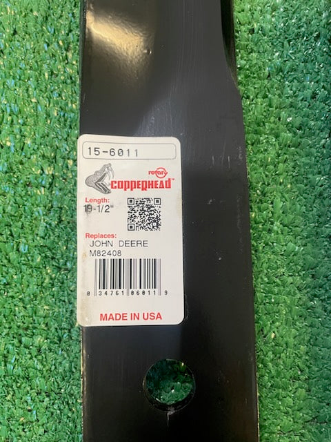 2 USA MADE JOHN DEERE 38" CUT MOWER BLADES REPL M82408, AM-100946, AM100946 - 0