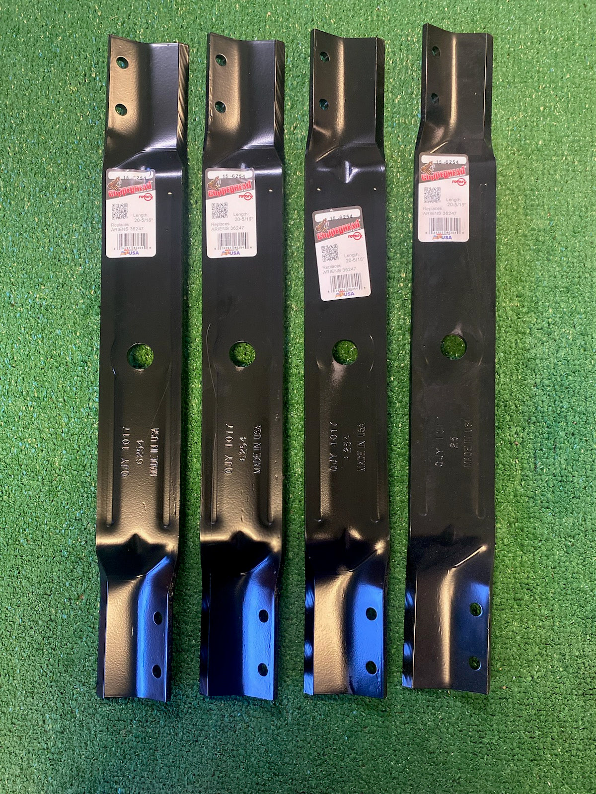 4 USA MADE BLADES GRAVELY ARIENS 03624700/03624751/03624759 40" deck AMERICAN!!!