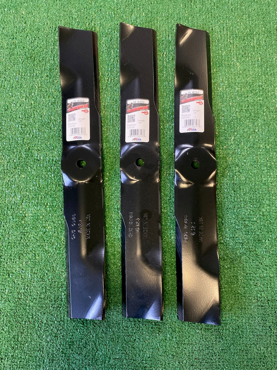 3 USA MADE 52" GRASSHOPPER  320238 copperhead contour blades FREE SHIPPING